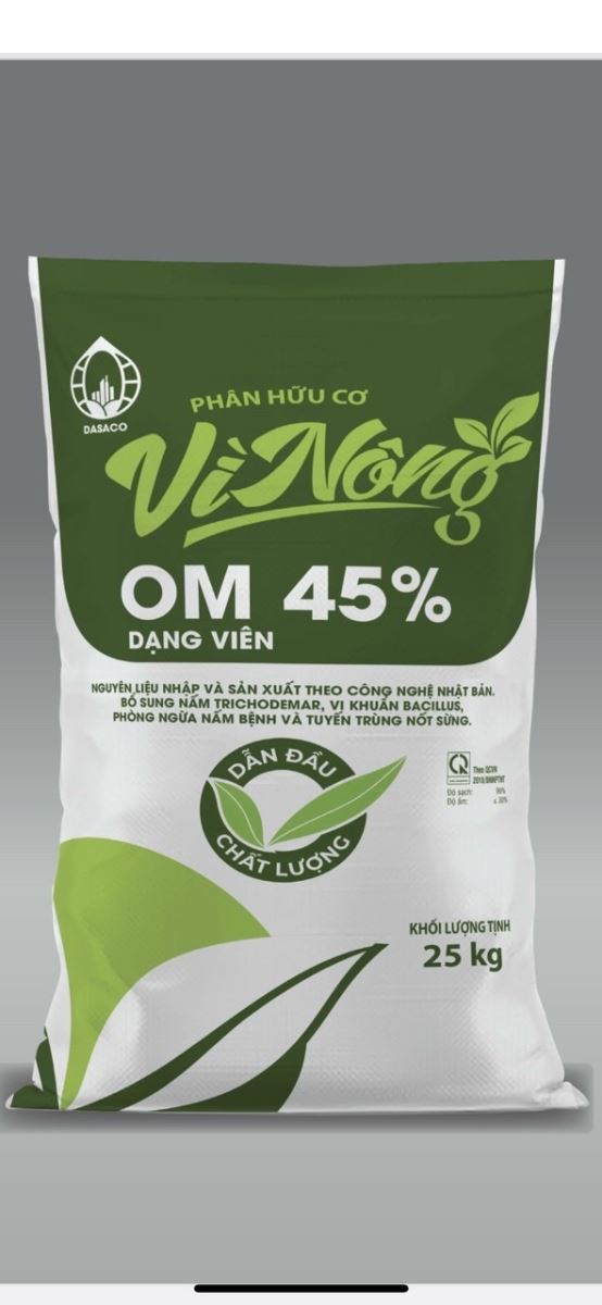 Phân hữu cơ Vì Nông OM 45% 3.5 - 2 - 2