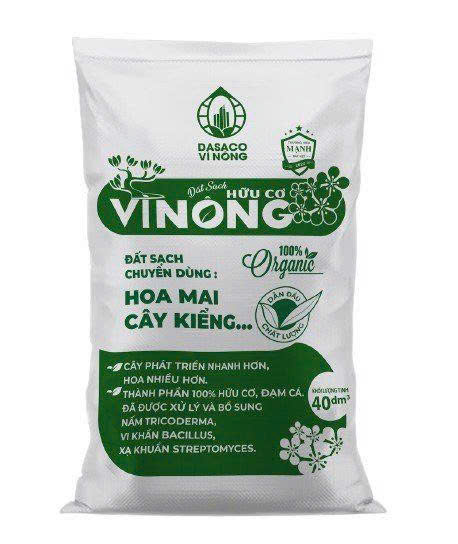 Đất sạch hữu cơ Vì Nông hoa mai và cây kiểng